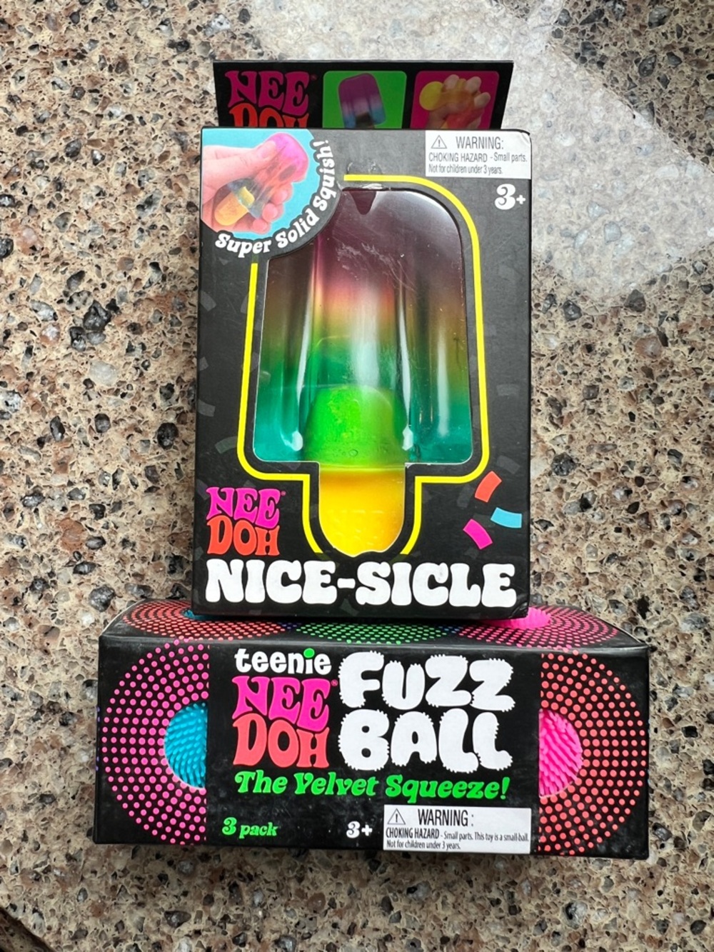 Nee Doh Nice-Sicle Popsicle & Teenie Fuzz Ball Pack